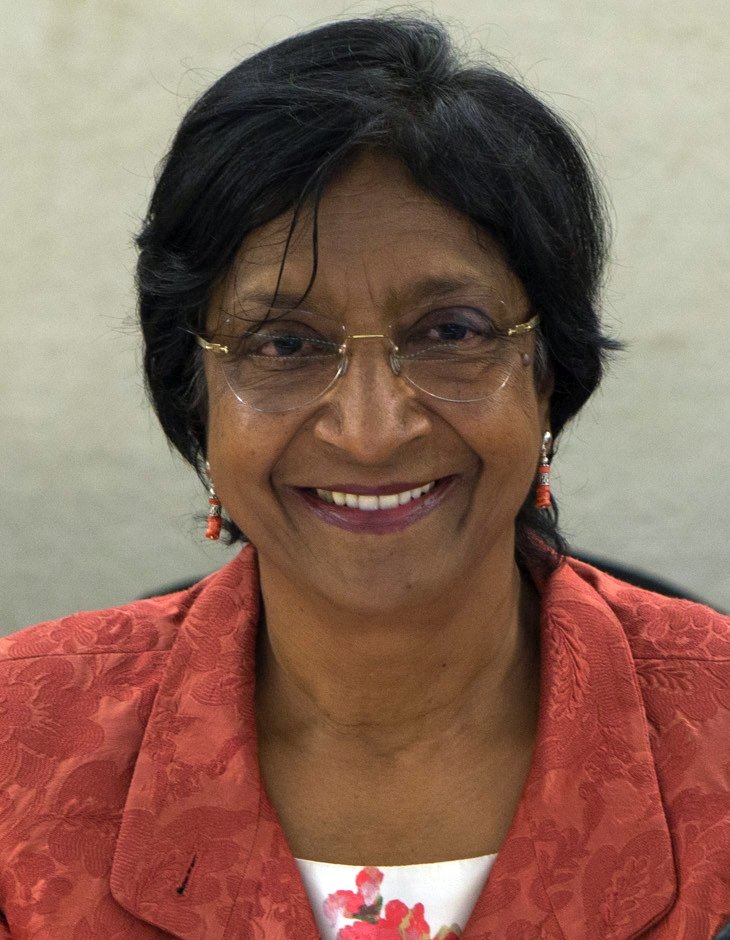 Navi Pillay speaking at the 26th session of the UN Human Rights Council in June 2014.